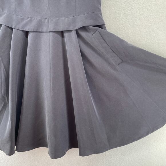 TONI FRANCESC Dress 8 Fit & Flare Skater Knee Length Sleeveless Blue Gray Spain - Picture 7 of 16